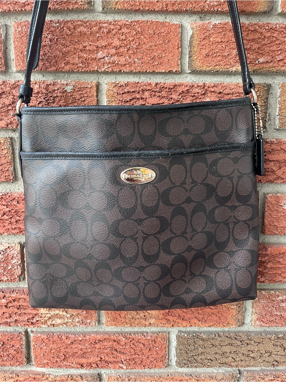 Coach Brown Signature Crossbody Bag